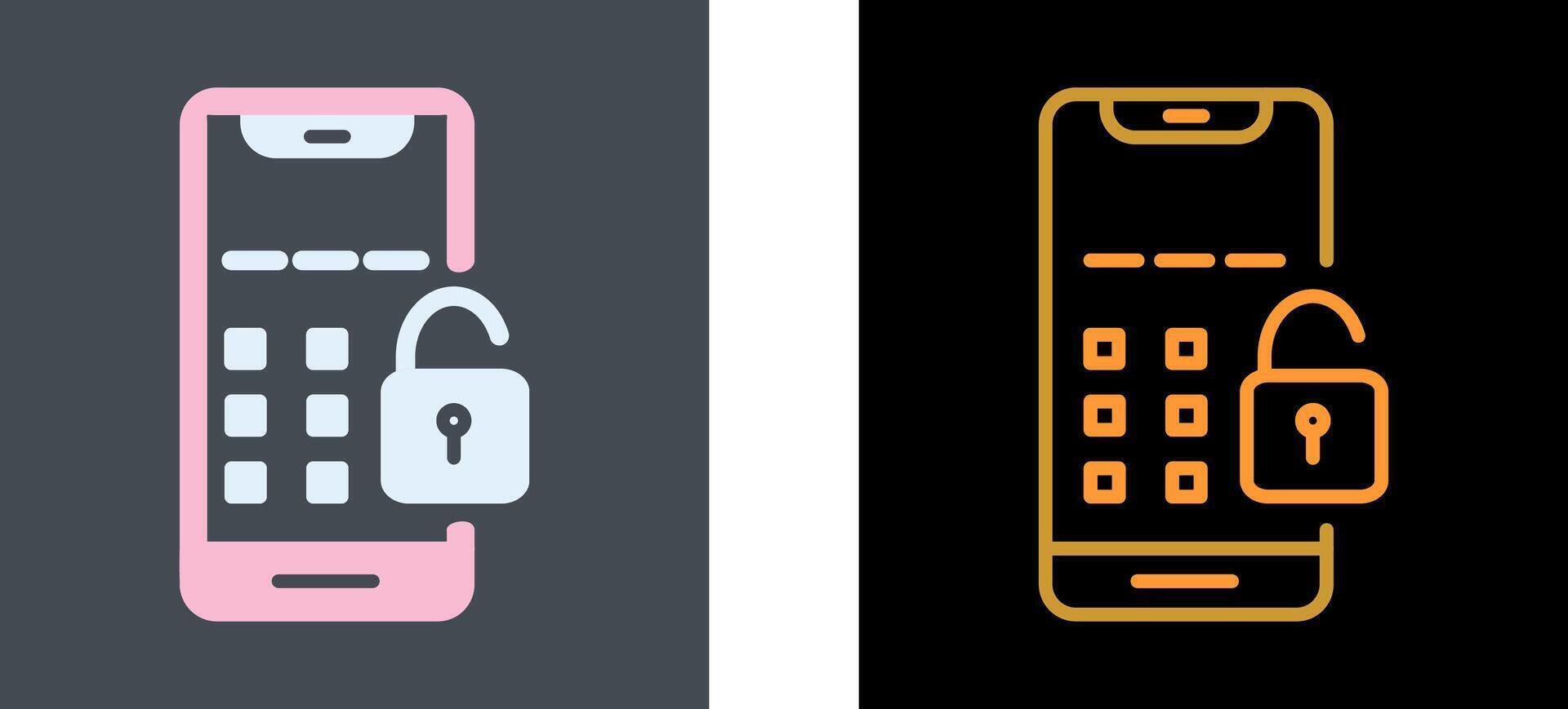 Unlock Icon Design vector