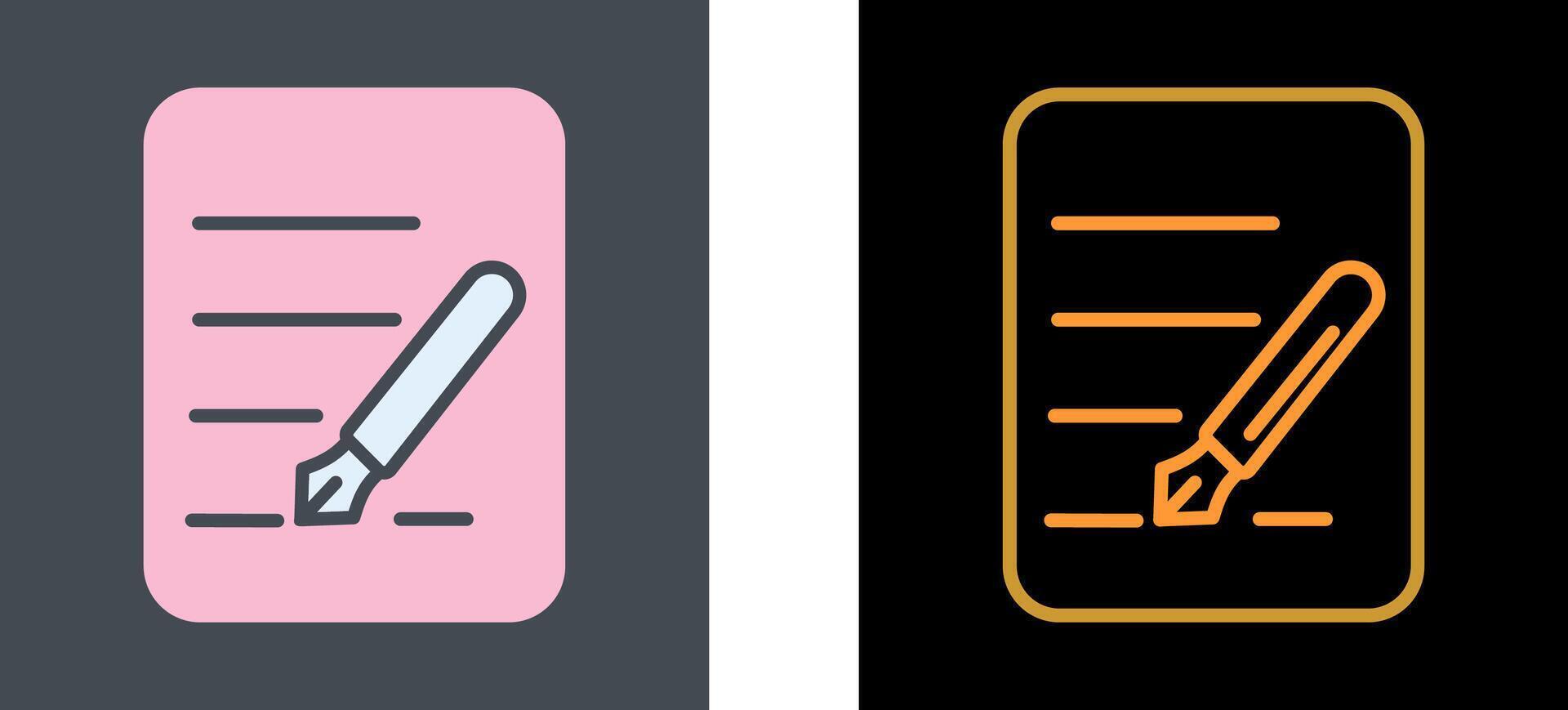 Fountain Pen Icon Design vector