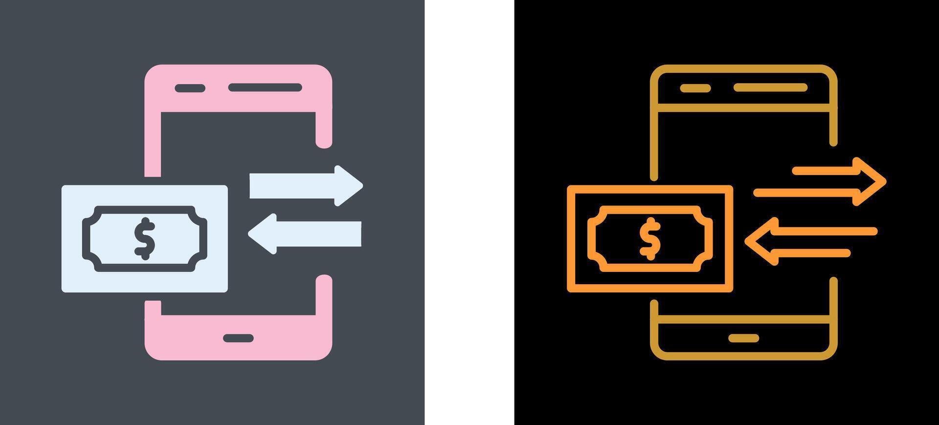 Money Transfer Icon Design vector