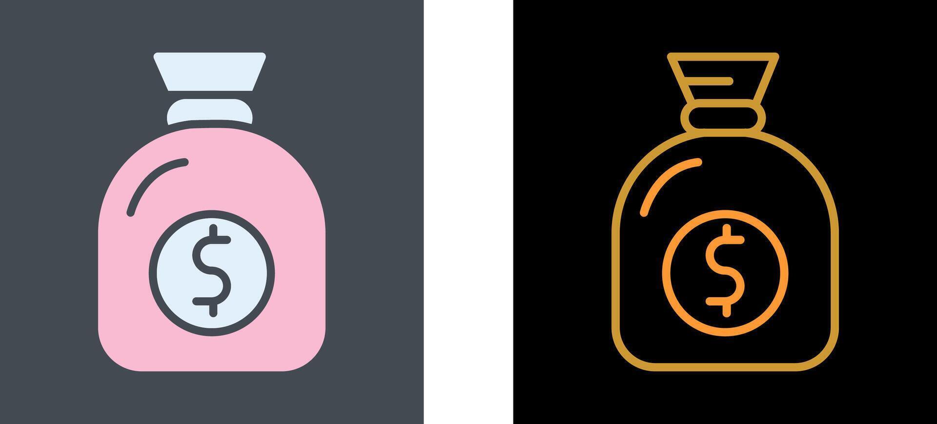 Sack Of Money Icon Design vector
