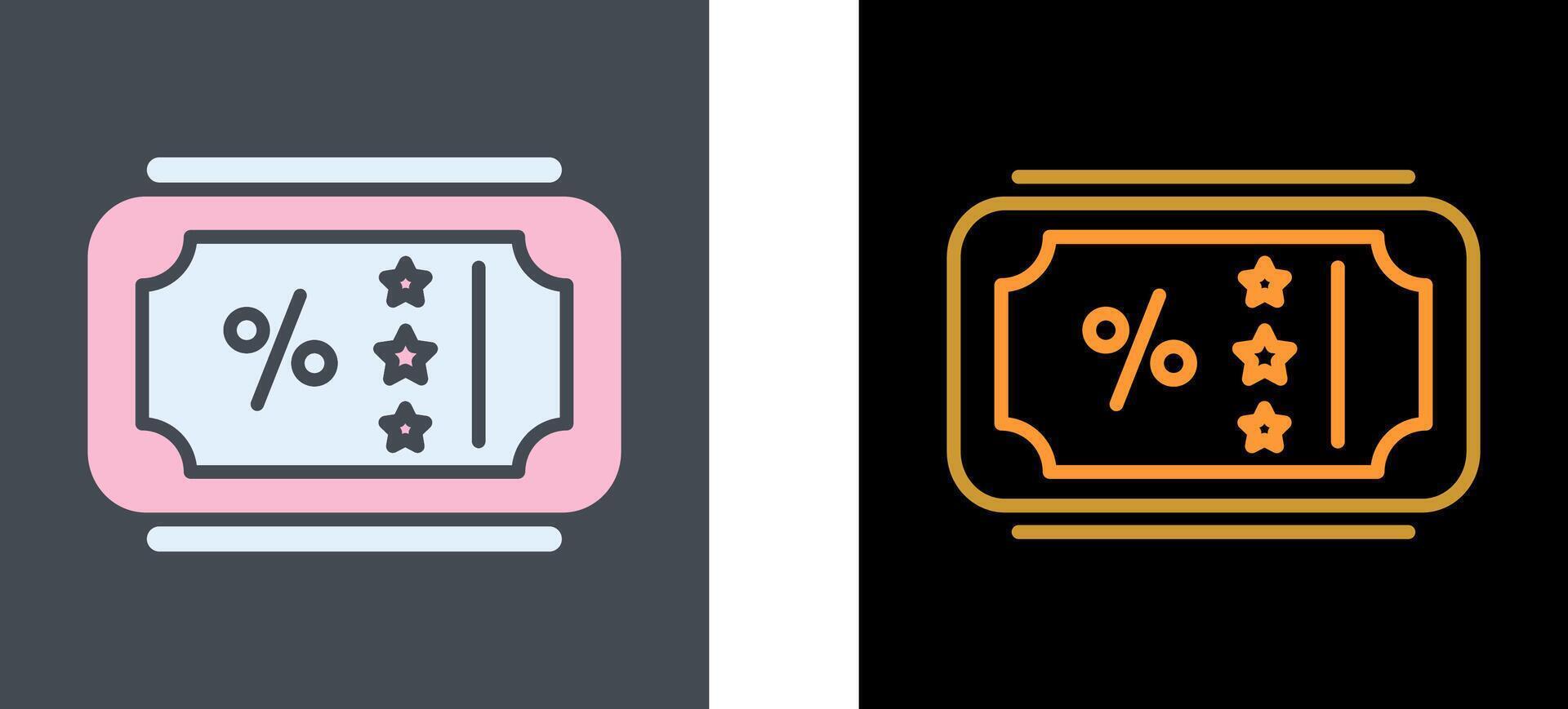 Sale Ticket Icon Design vector