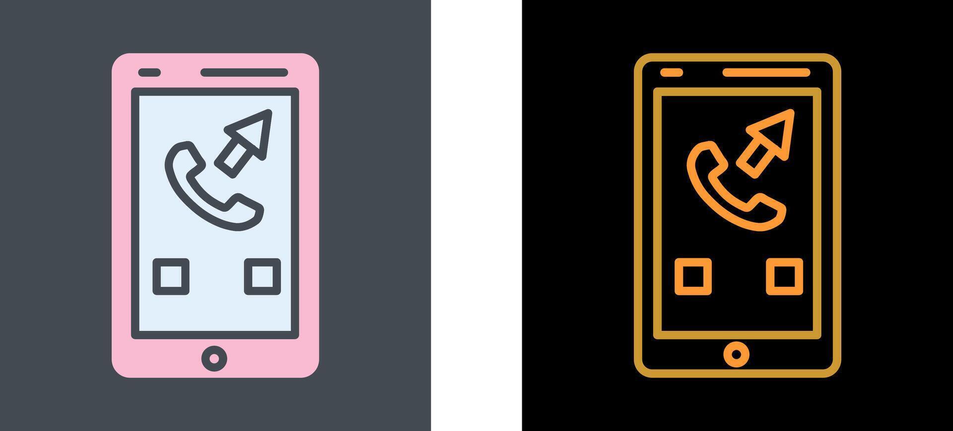 Outgoing Call Icon Design vector