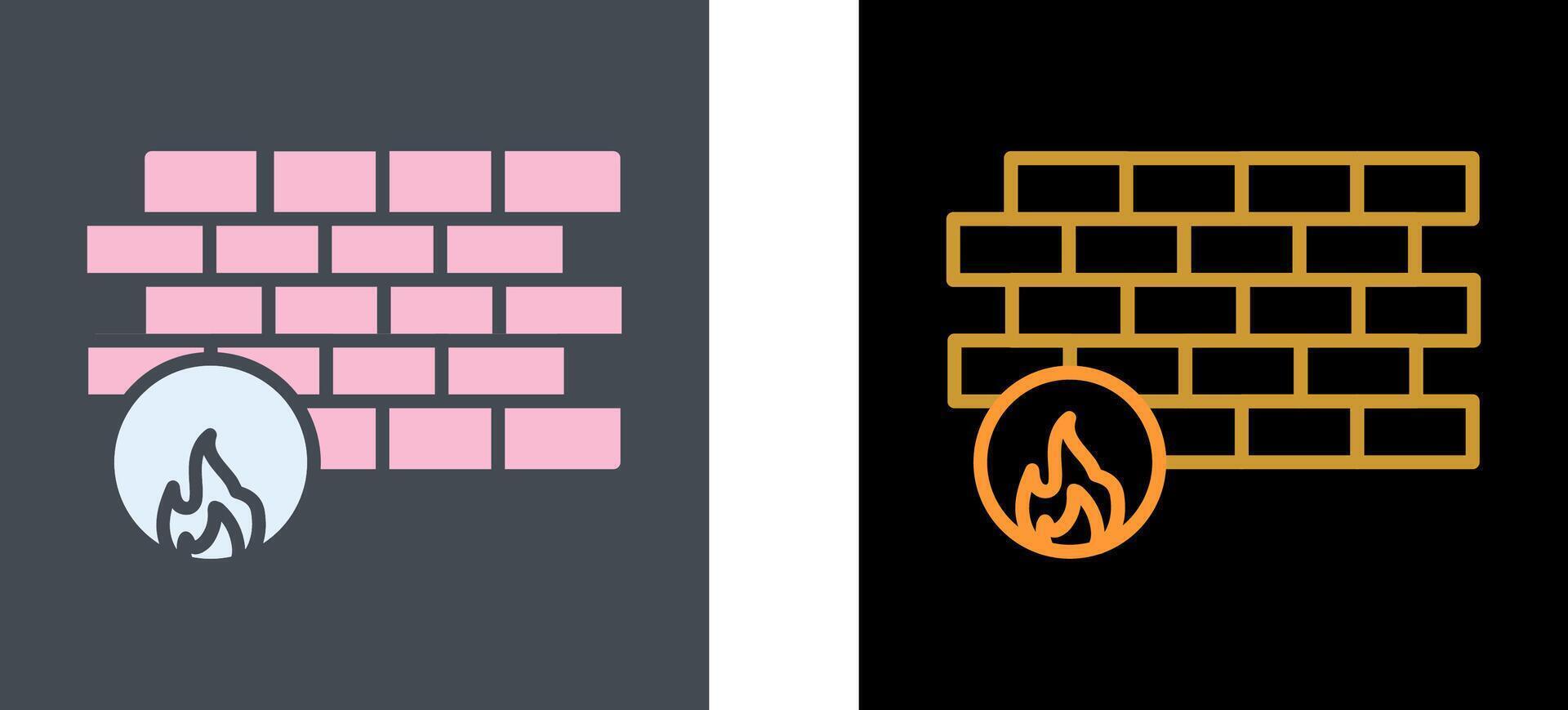 Firewall Icon Design vector
