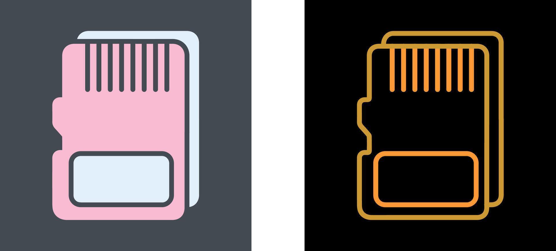 SD Card Icon Design vector