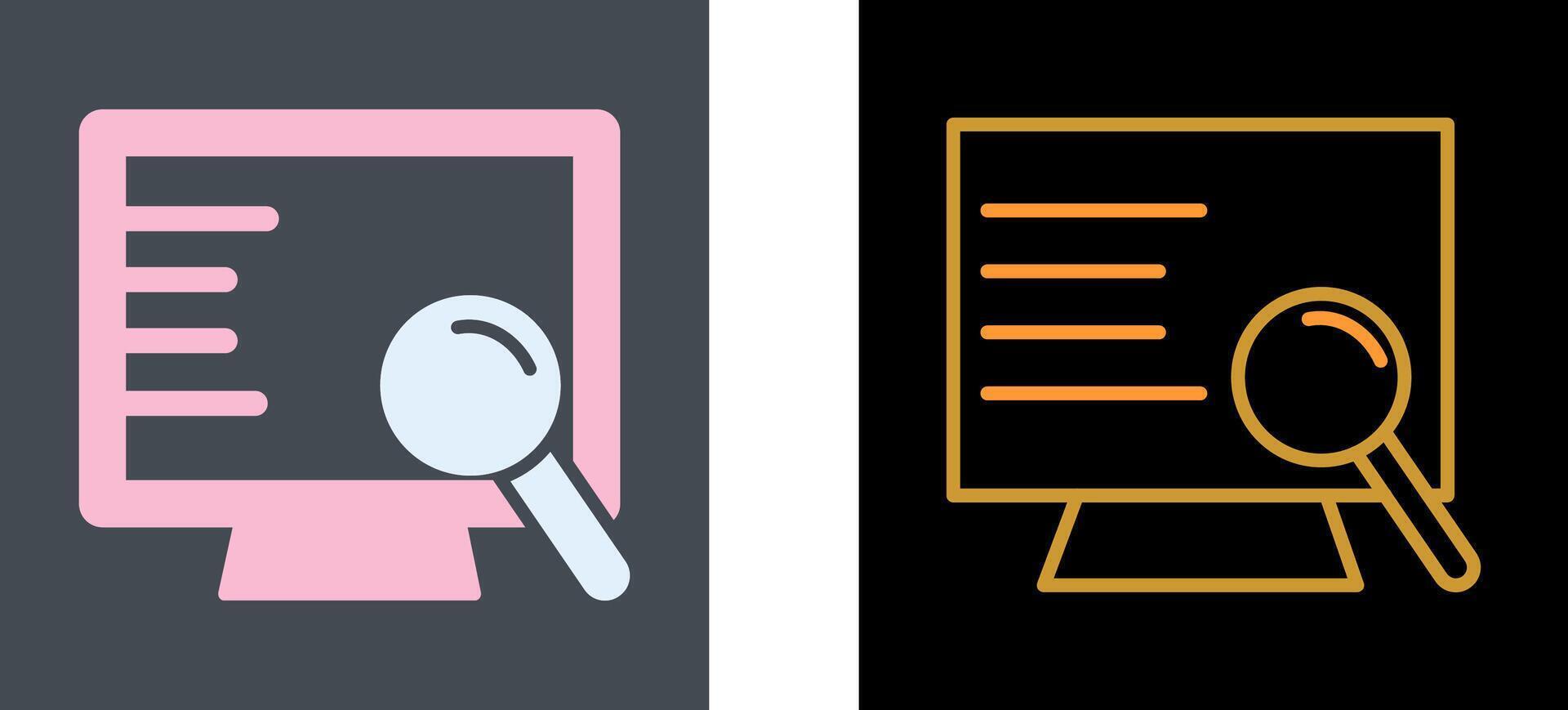 Computer Search Icon Design vector