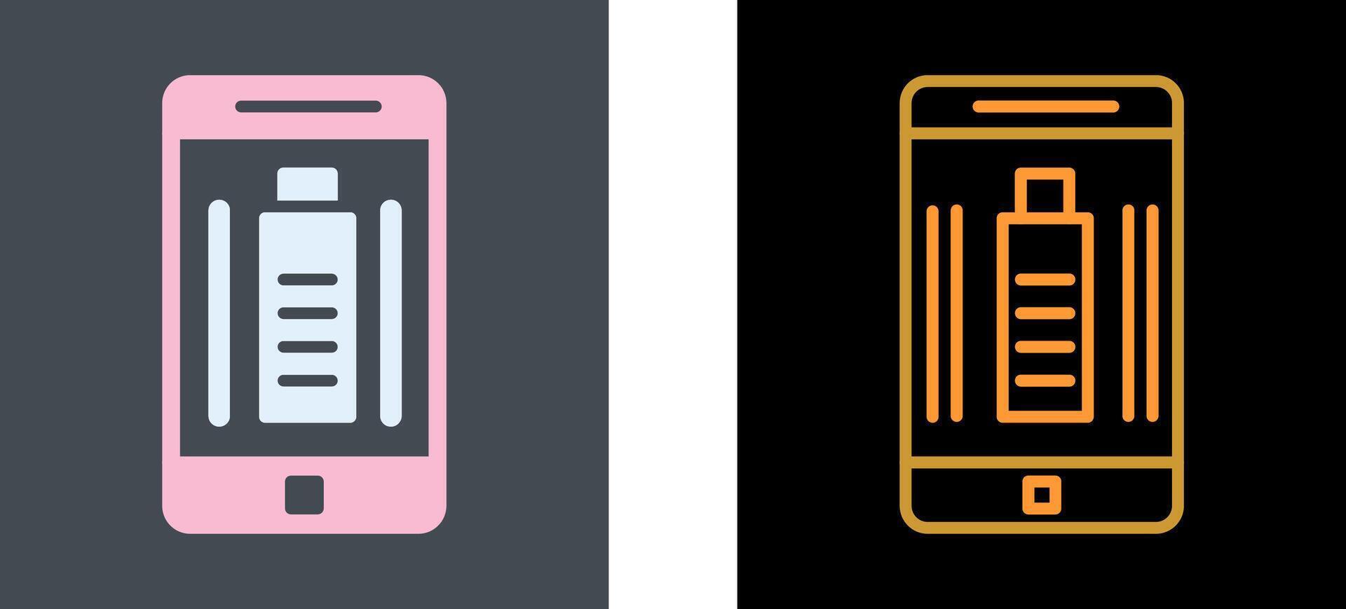 Mobile Battery Icon Design vector