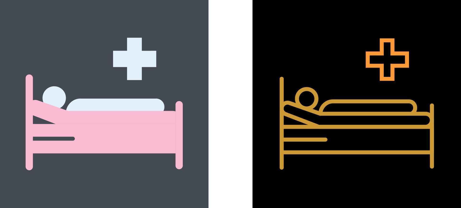 Patient Bed Icon Design vector