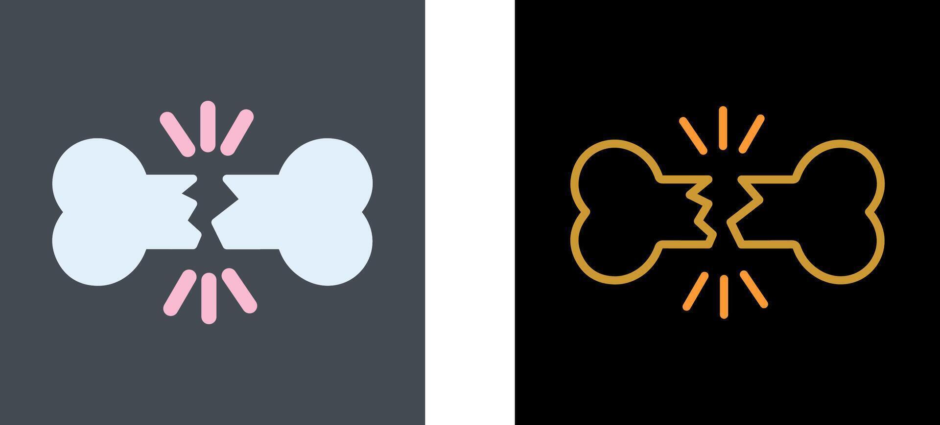 Bone Fracture Icon Design vector
