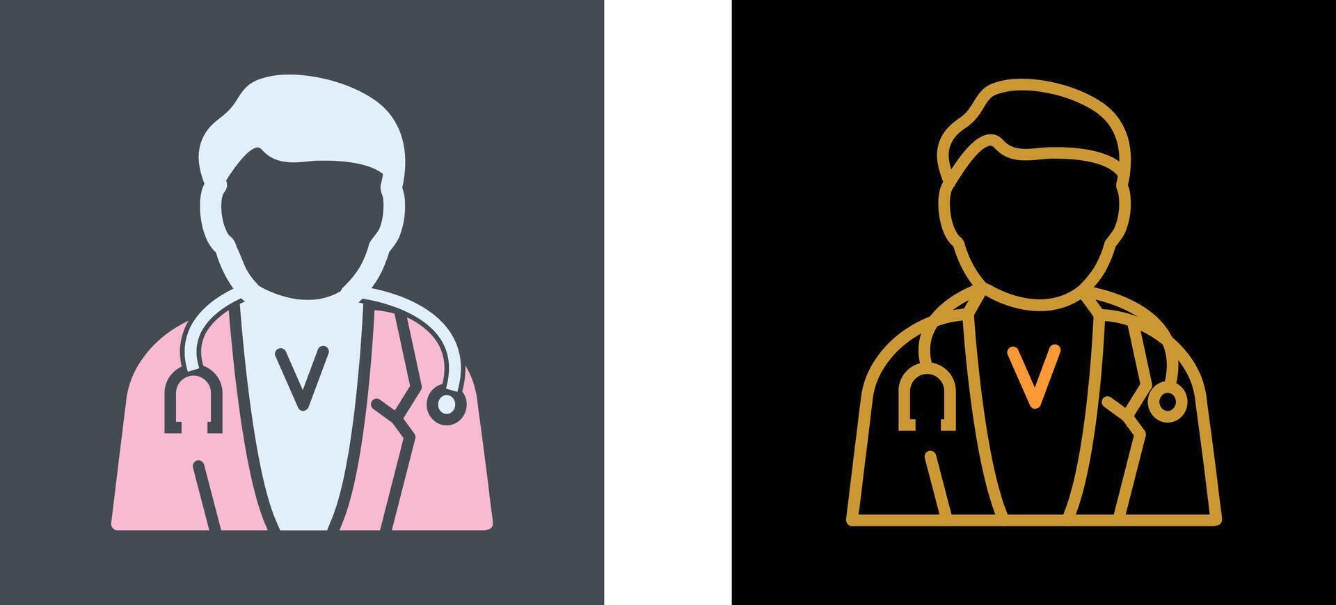 diseño de icono de médico masculino vector