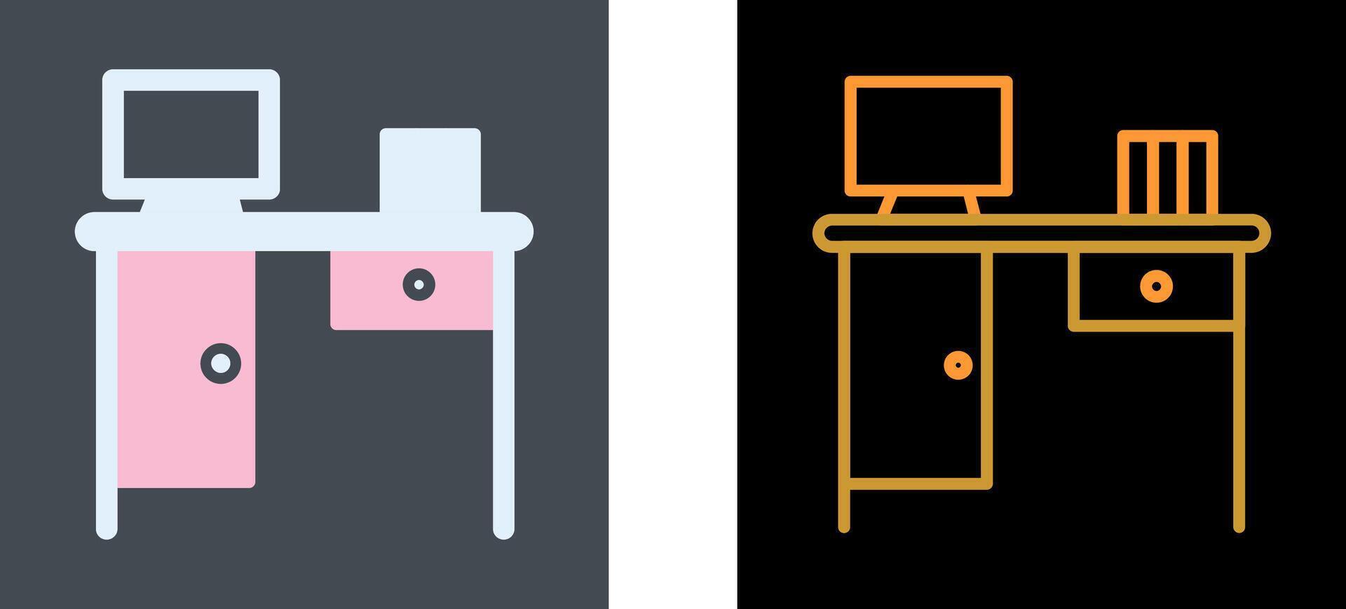 Working Table Icon Design vector