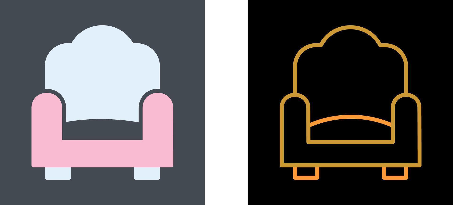 Single Sofa Icon Design vector