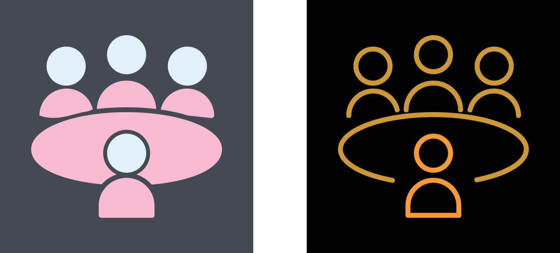 Conference Table Icon Design vector