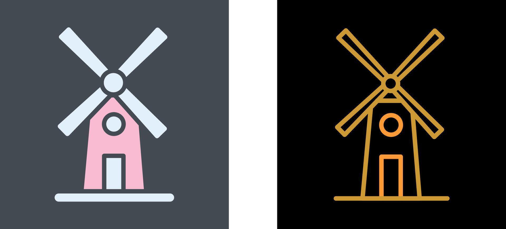 Windmill Icon Design vector