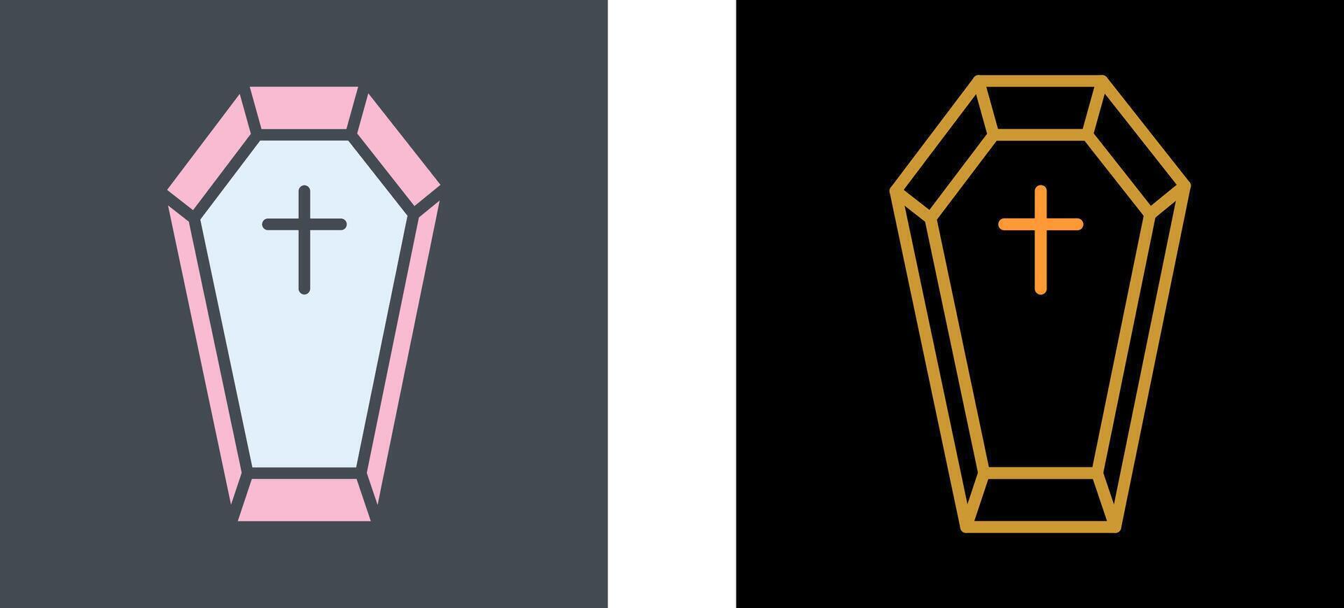 Coffin Icon Design vector