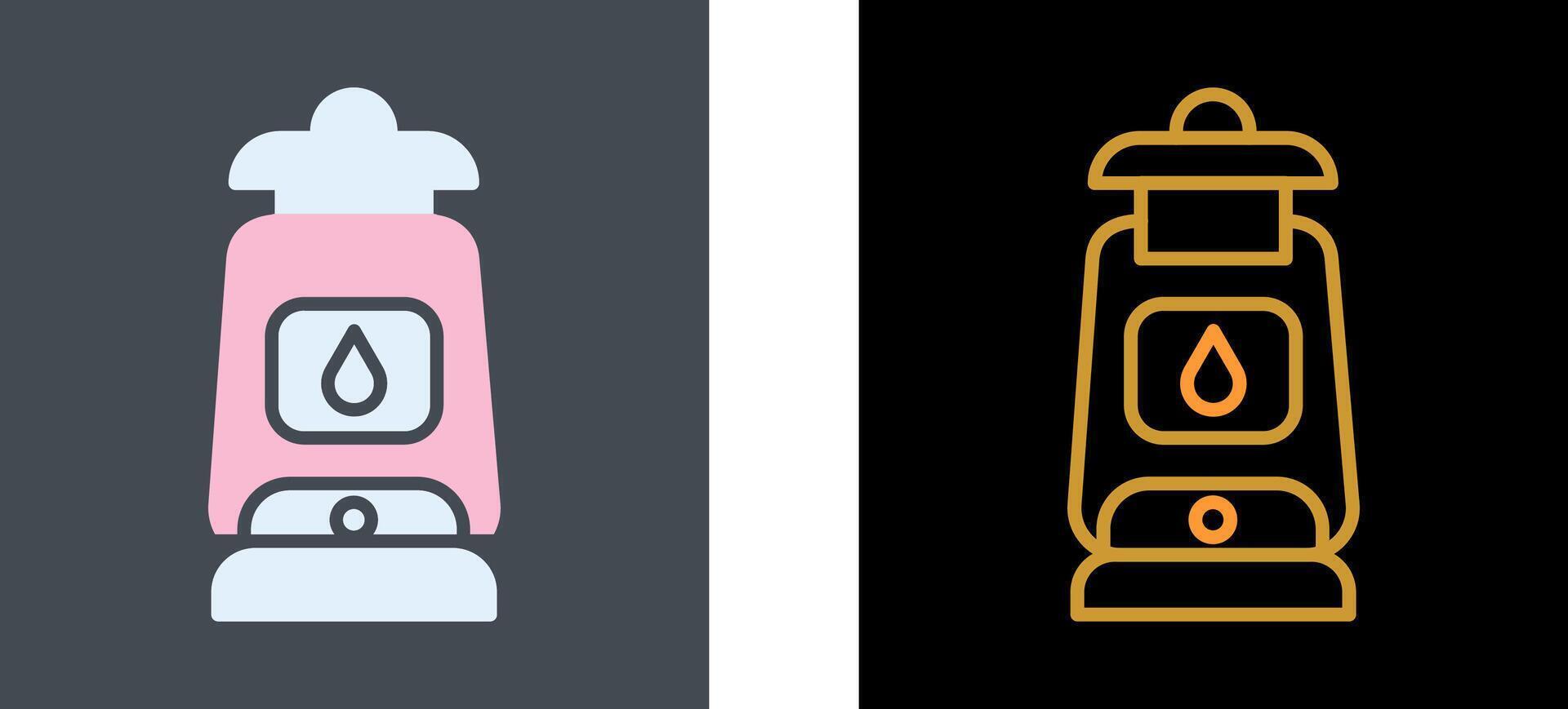 Oil Lamp Icon Design vector