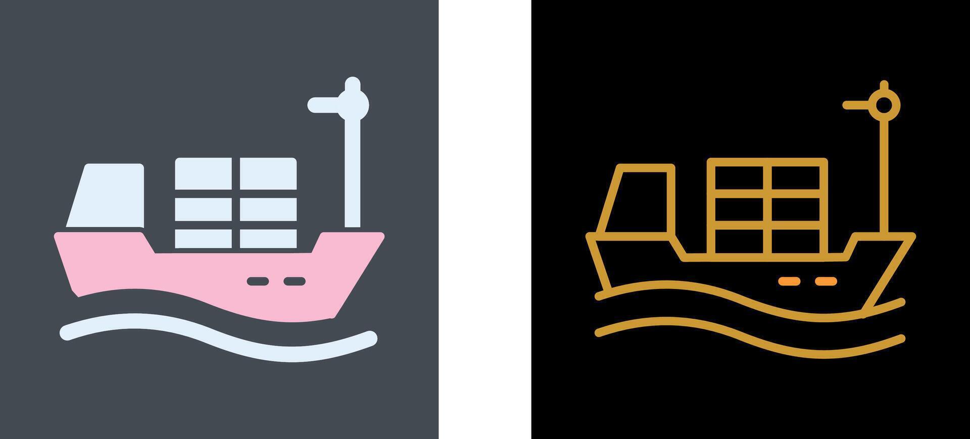 Cargo Ship I Icon Design vector