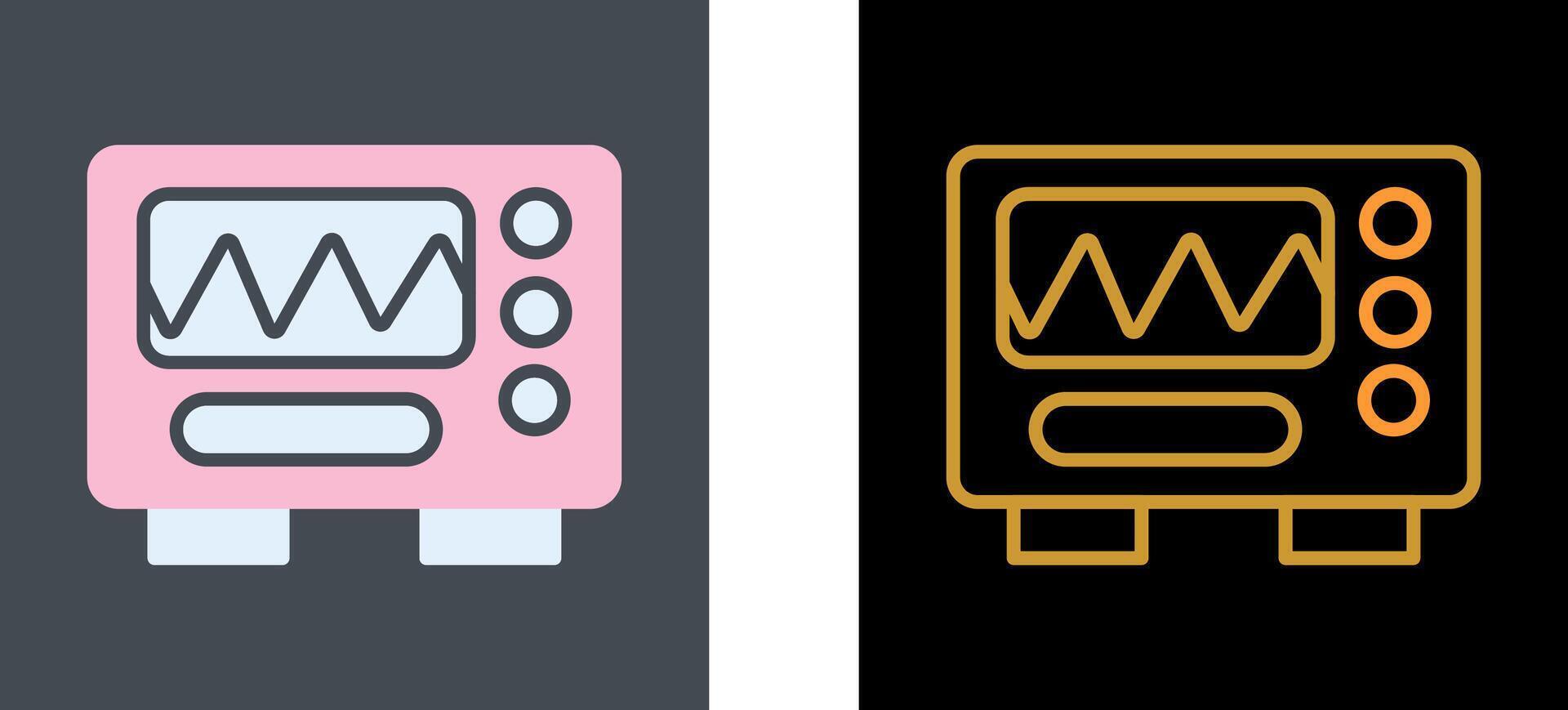 Oscilloscope Icon Design vector