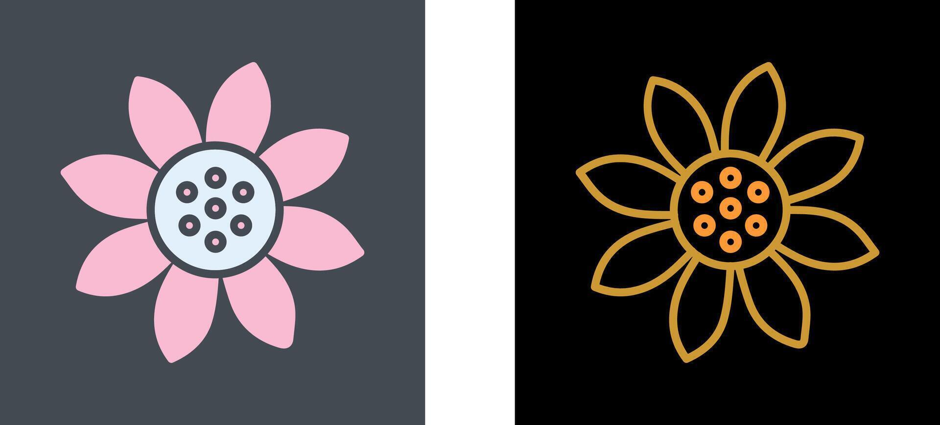 Sunflower Icon Design vector