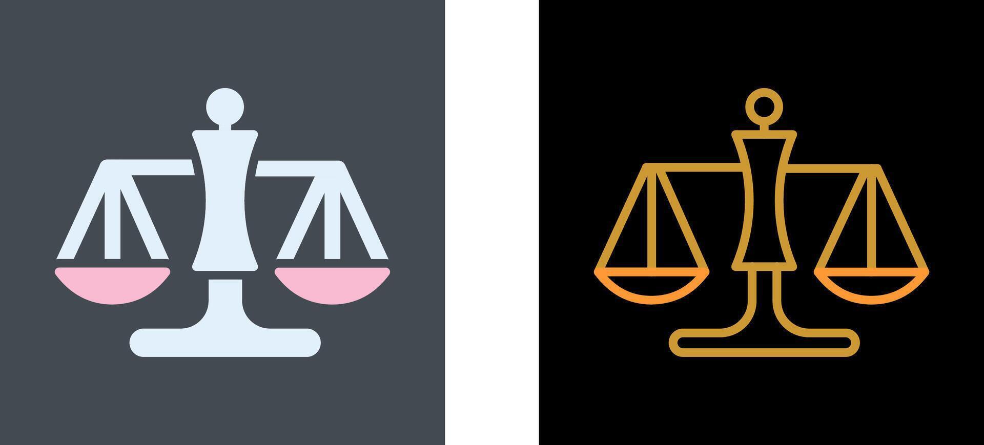 Justice Scale Icon Design vector