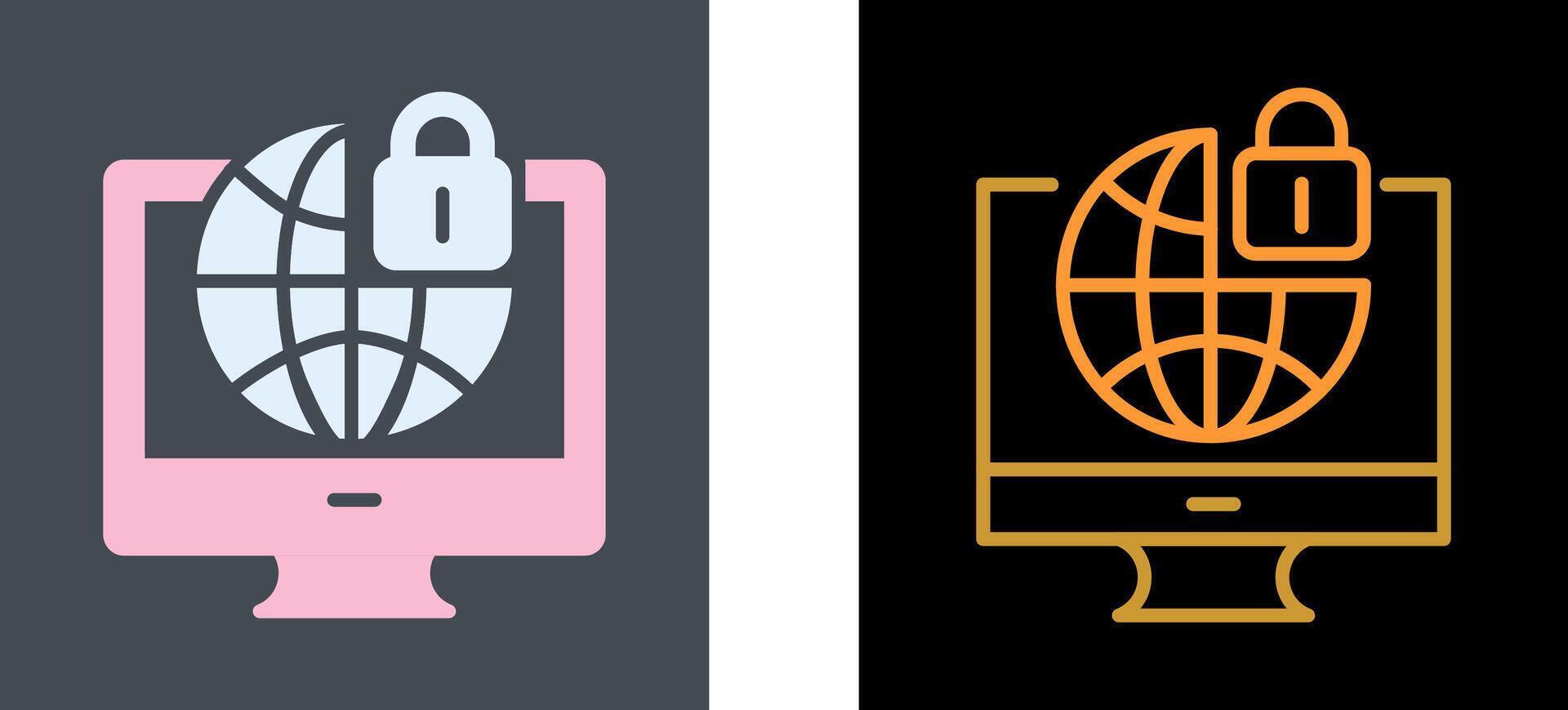 Internet Security Icon Design vector