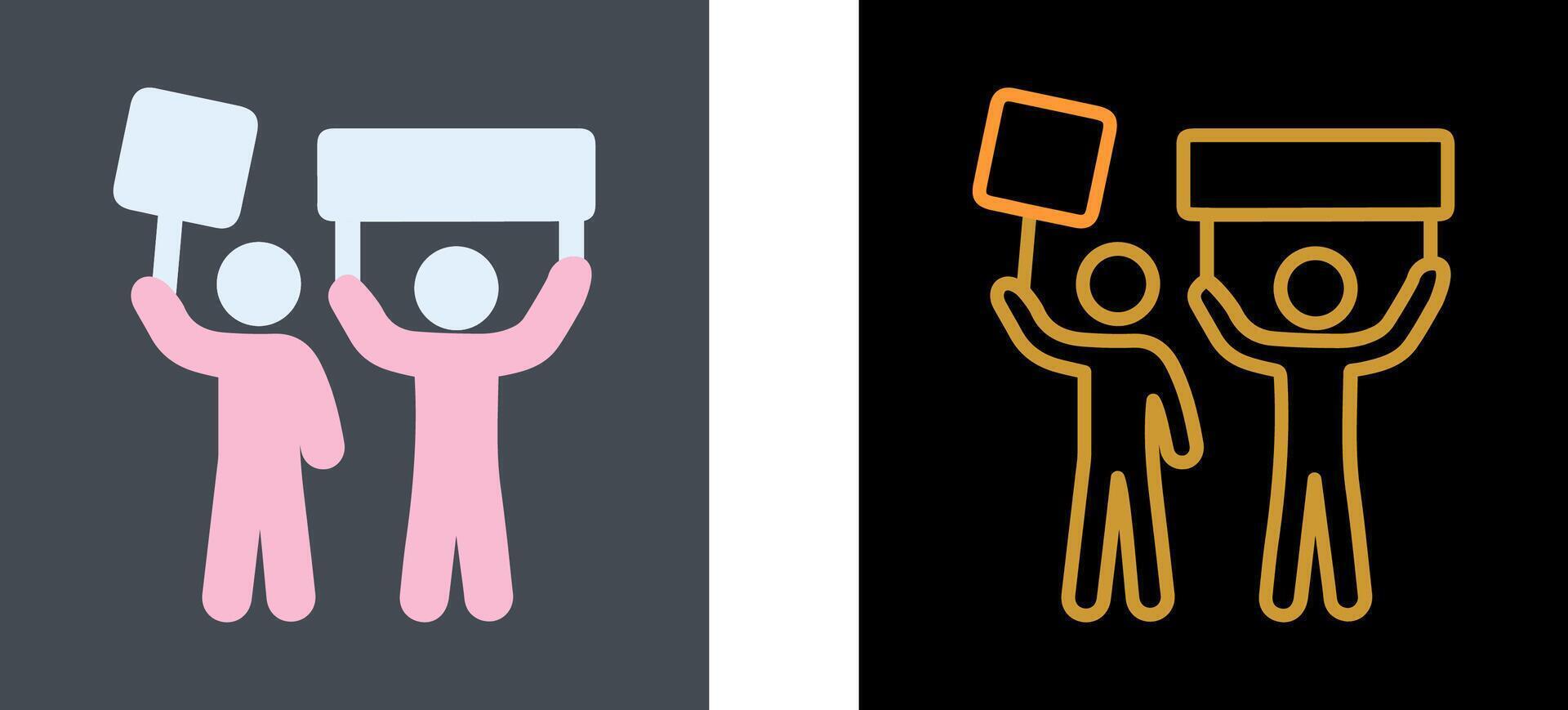 Protester Icon Design vector