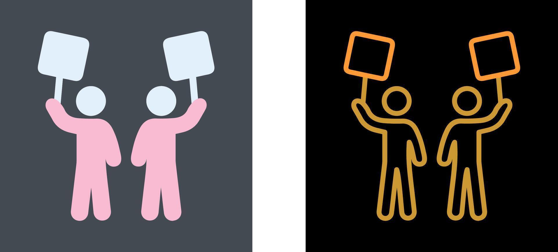 Demonstrator Icon Design vector