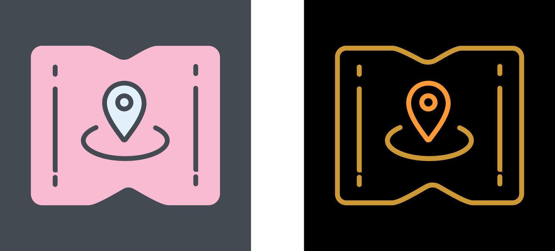 Map and Location Icon Design vector