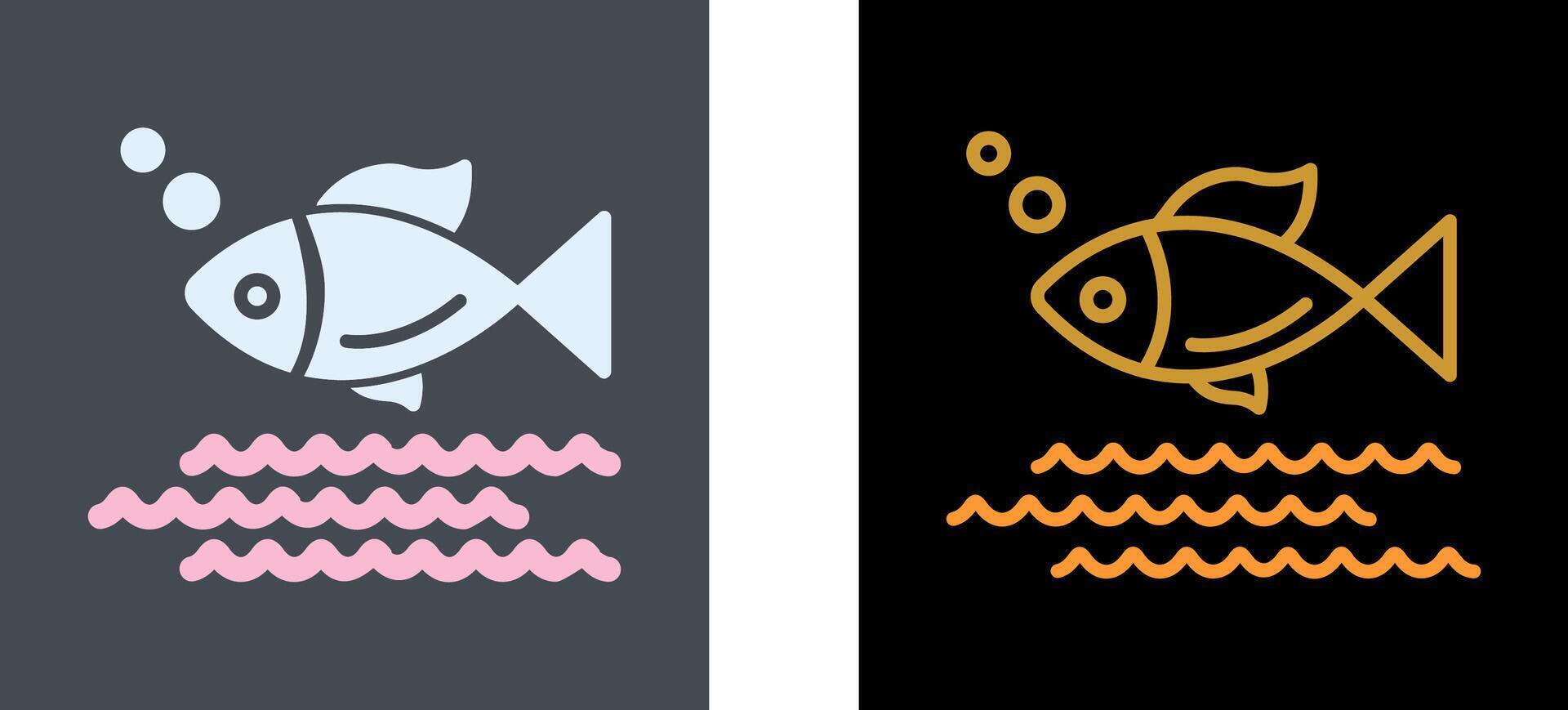 diseño de icono de pescado vector