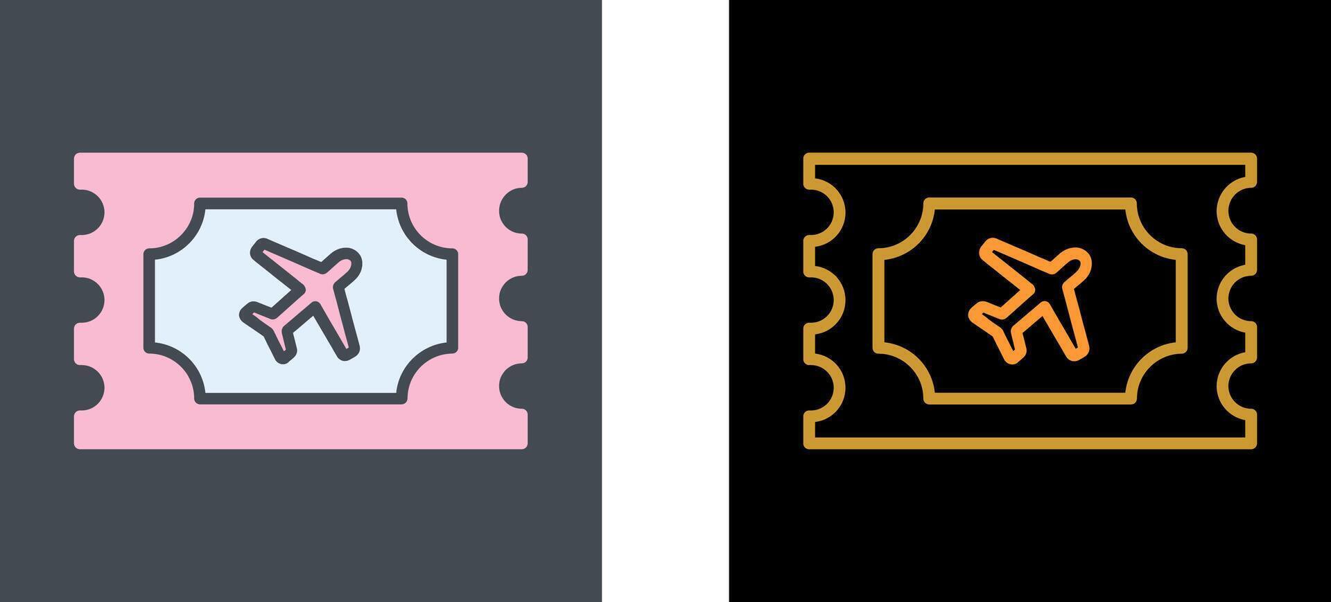 Plane Tickets Icon Design vector