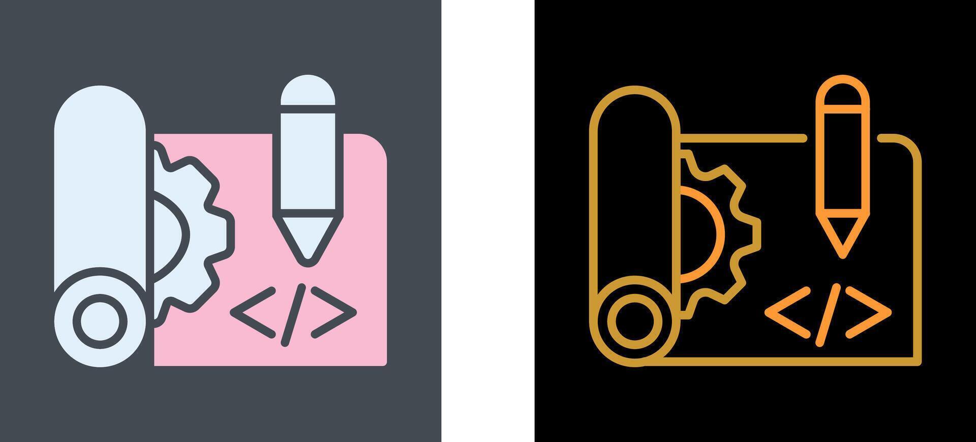 Blueprints Icon Design vector