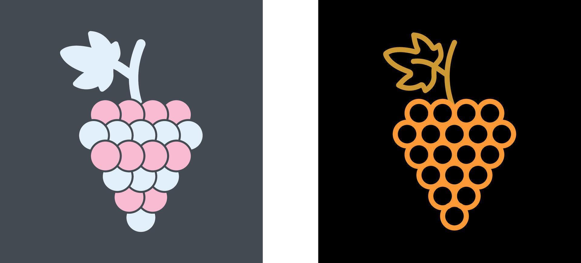 Grapes Icon Design vector