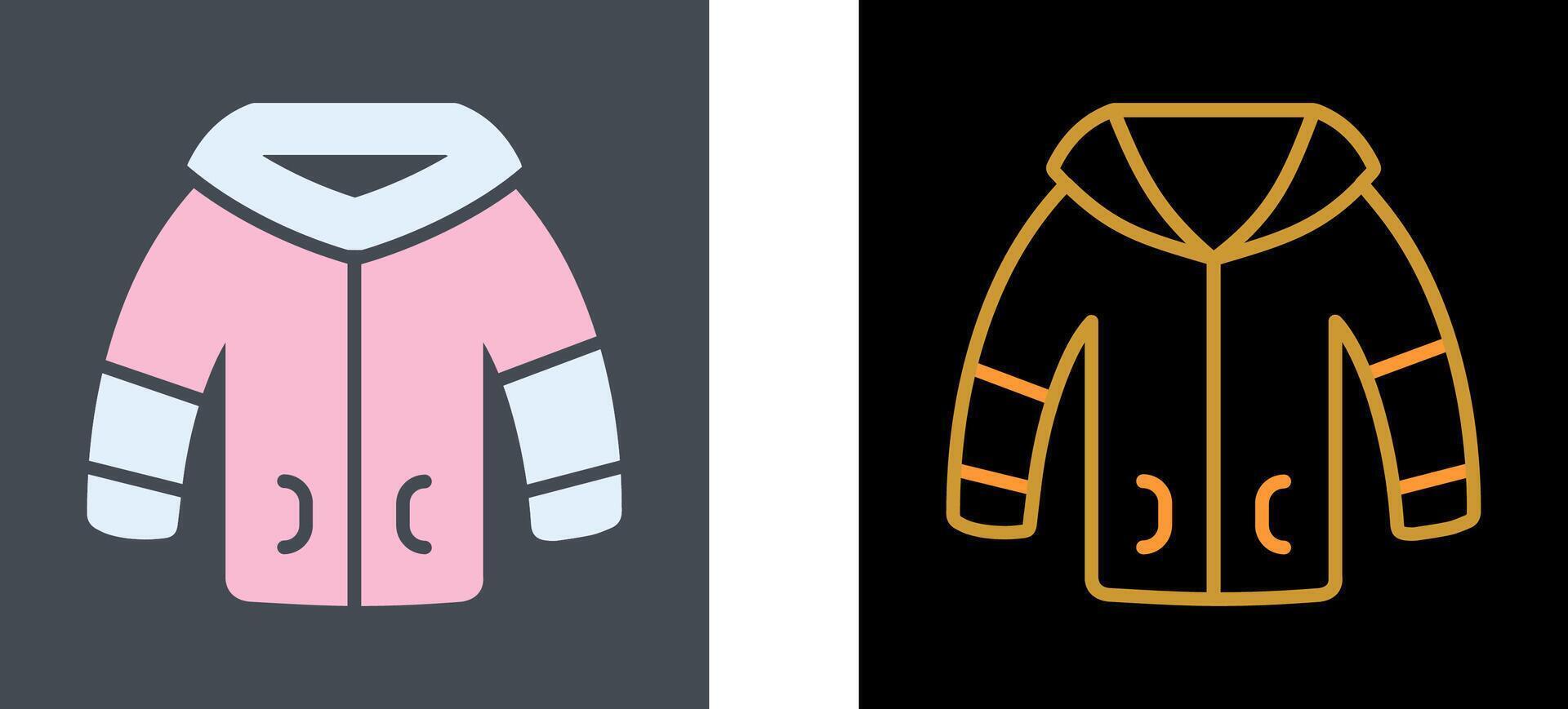 invierno chaqueta icono diseño vector