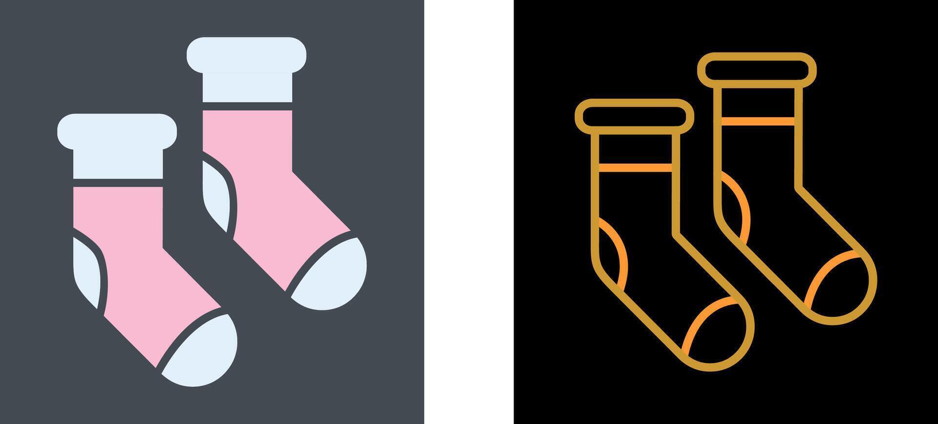 Winter Socks Icon Design vector