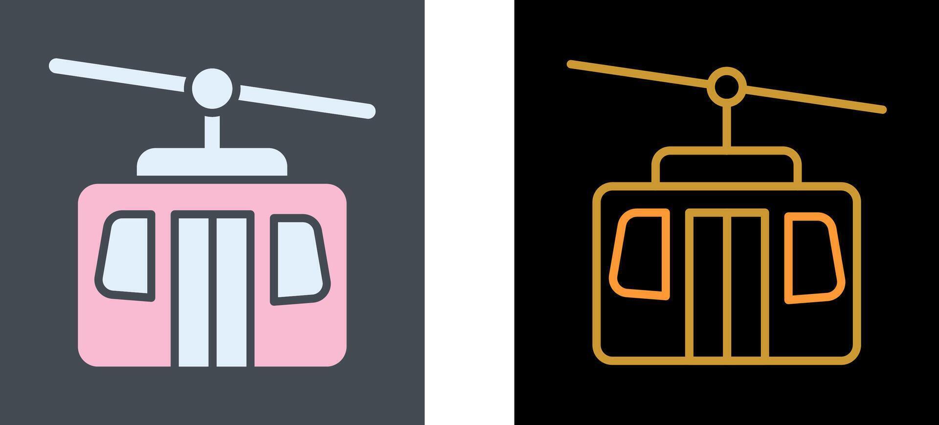 Cable Car Icon Design vector