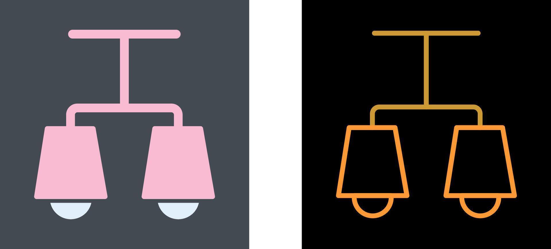 Lit Lamp Icon Design vector