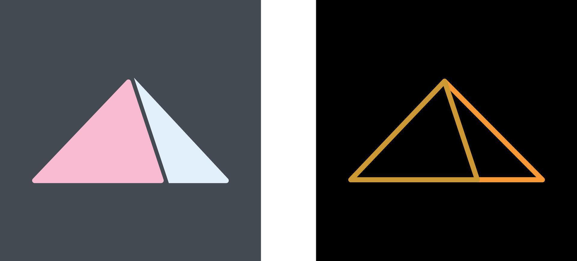 Pyramid Icon Design vector