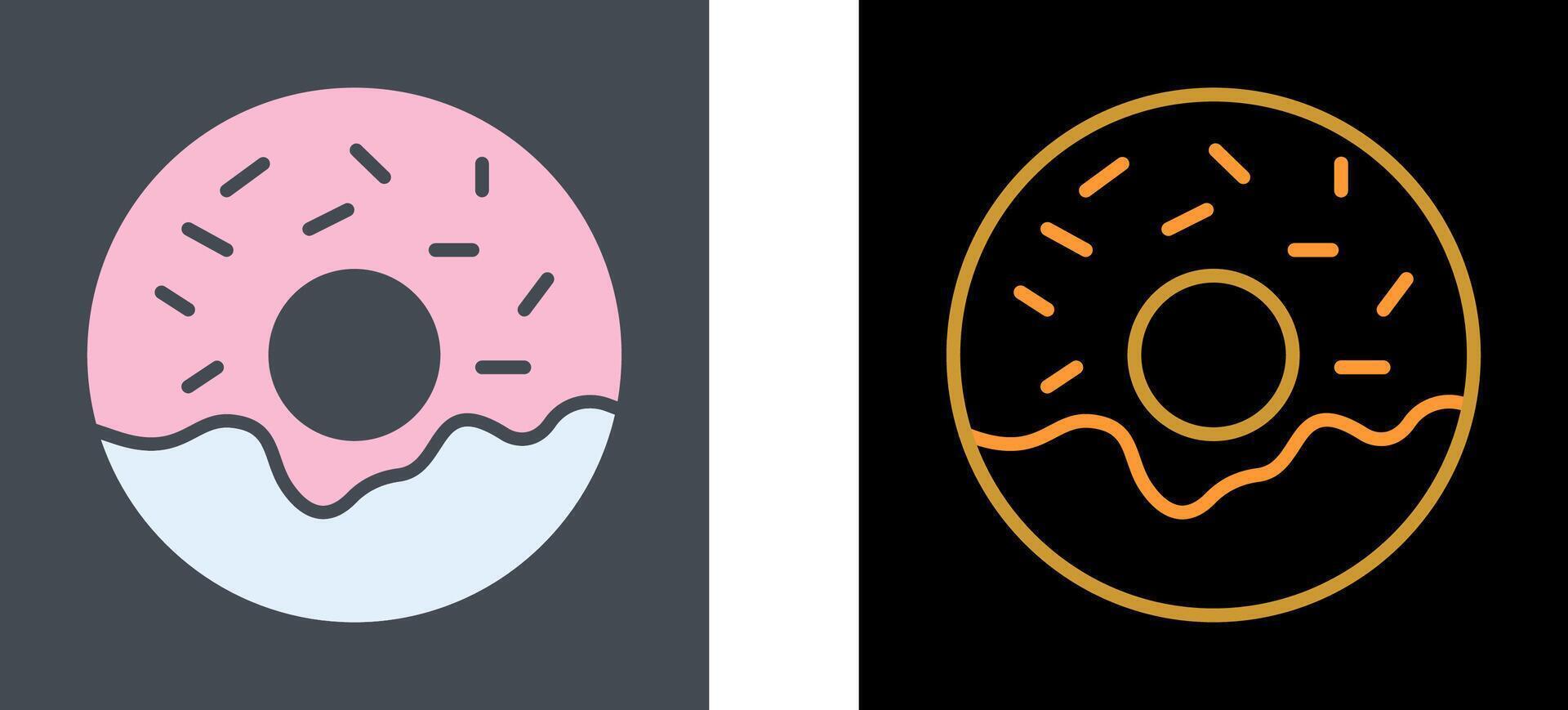 diseño de icono de donut vector