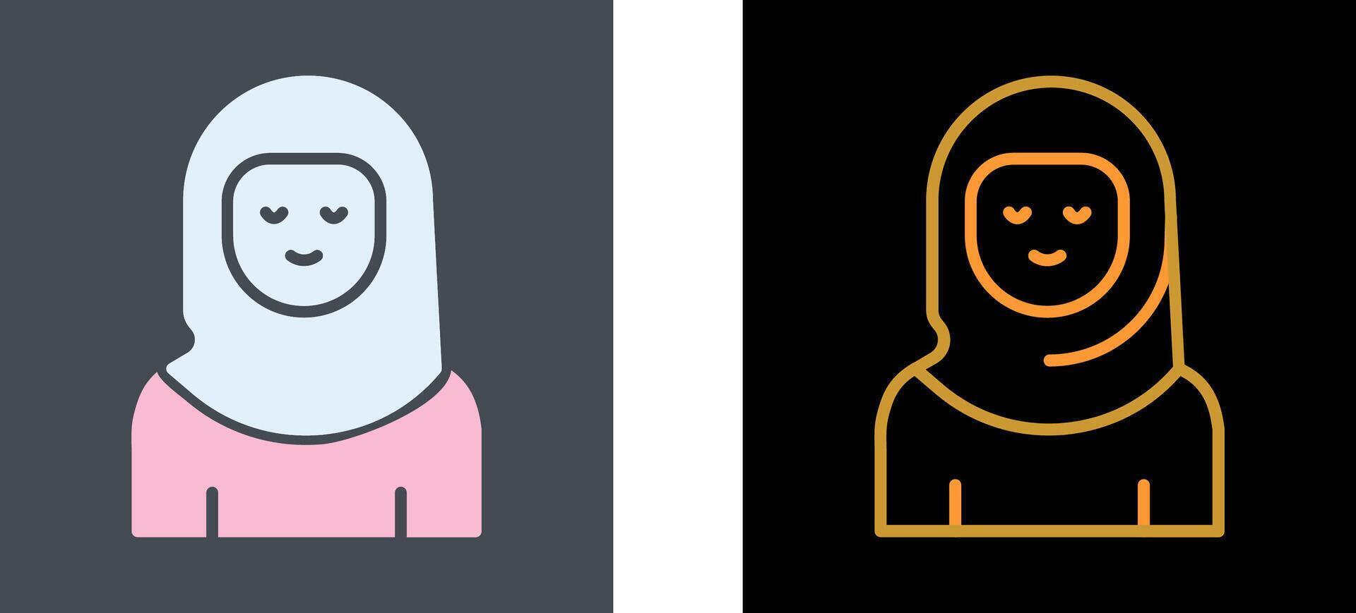 Islamic Woman Icon Design vector