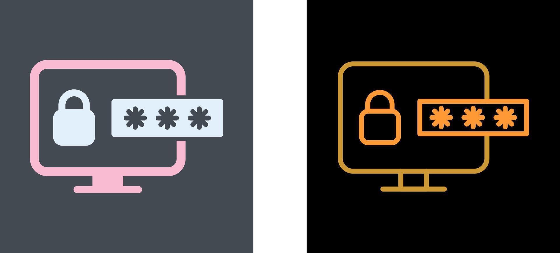 Password Icon Design vector
