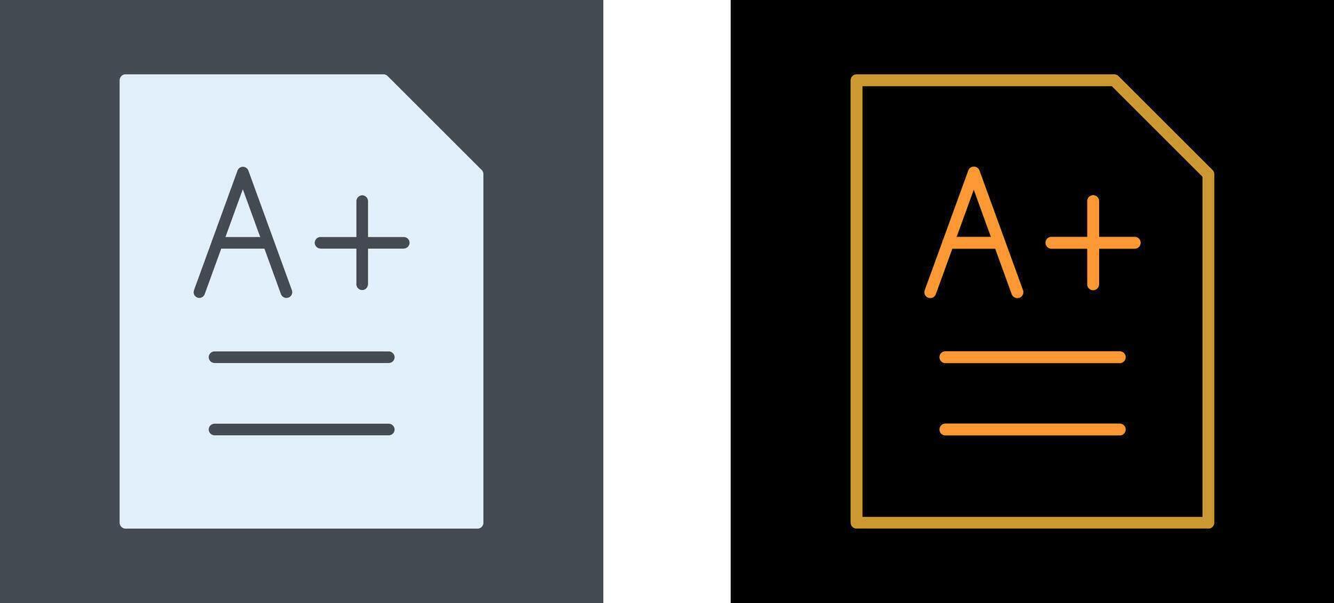 A grade Icon Design vector