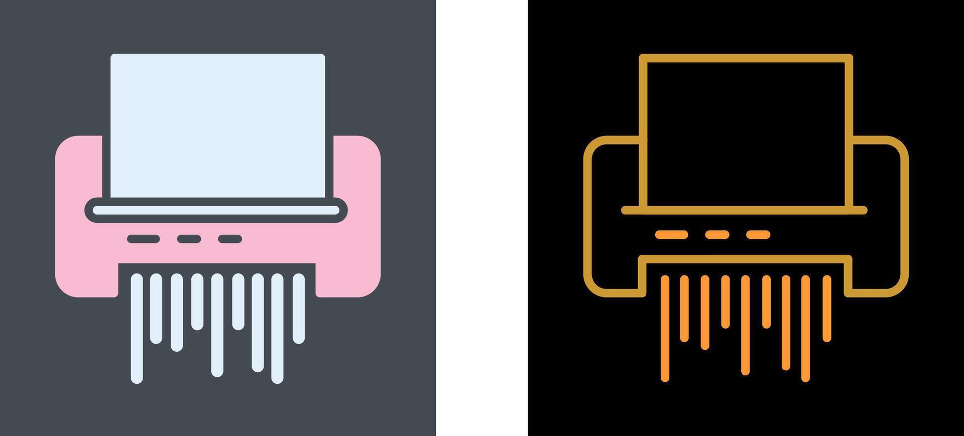 Paper Shredder Icon Design vector