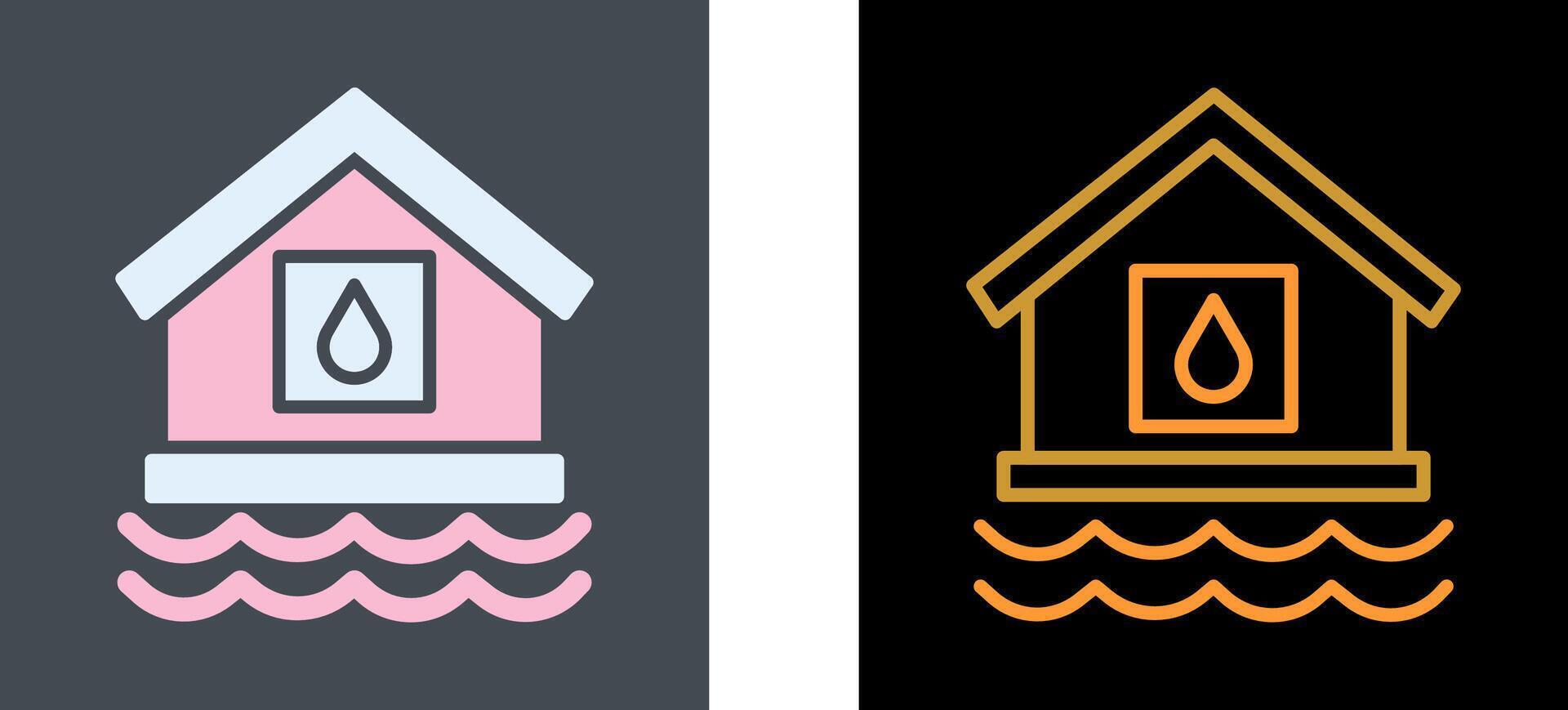 Water House Icon Design vector