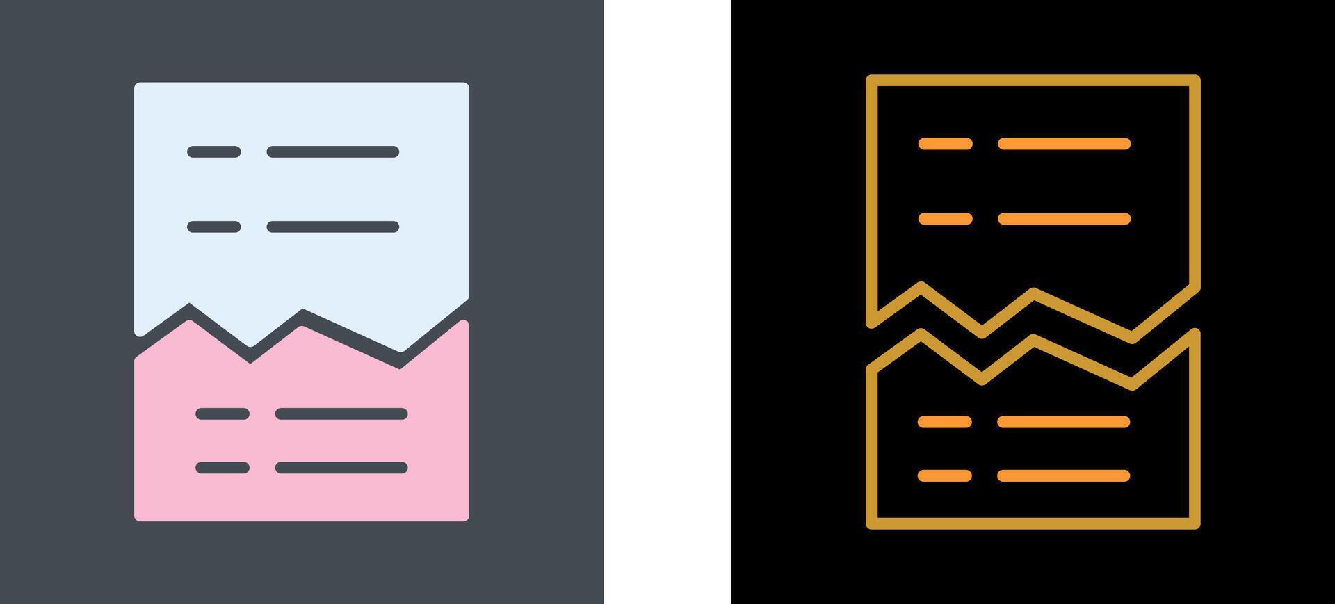 Corrupted List Icon Design vector