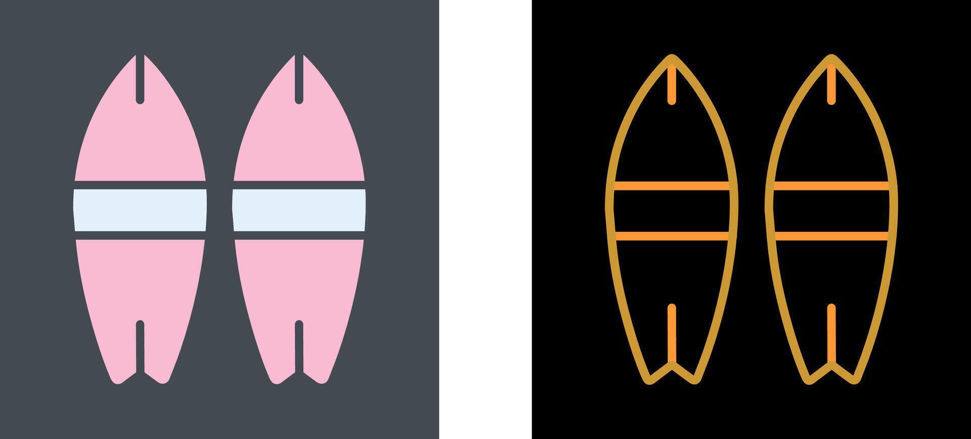 Surfboard Icon Design vector