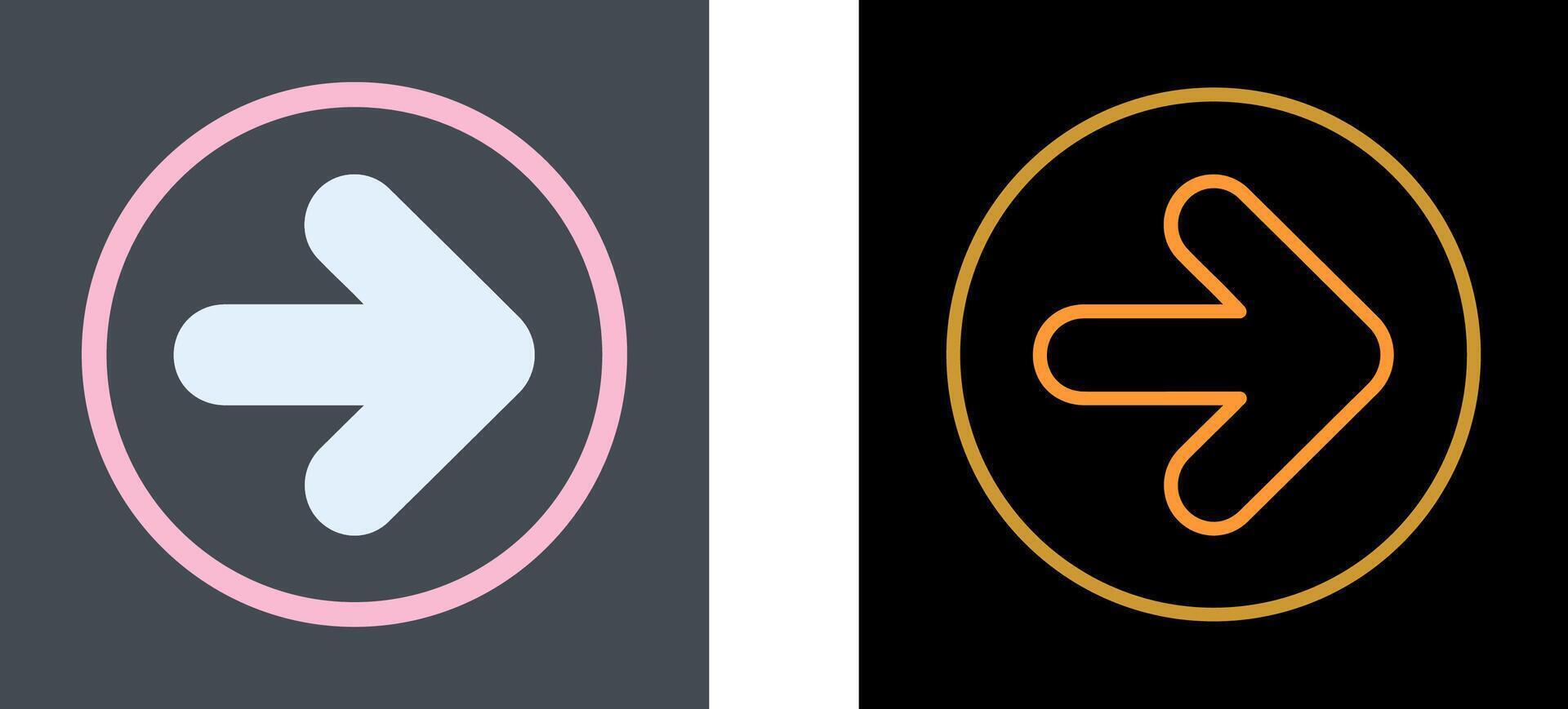 To Right Icon Design vector