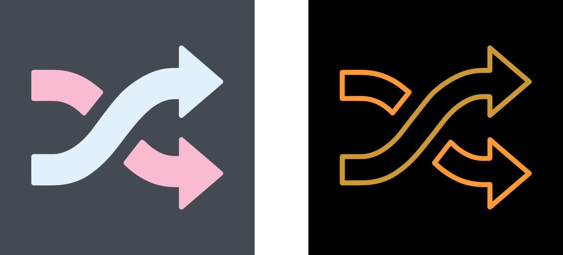 Shuffle Icon Design vector