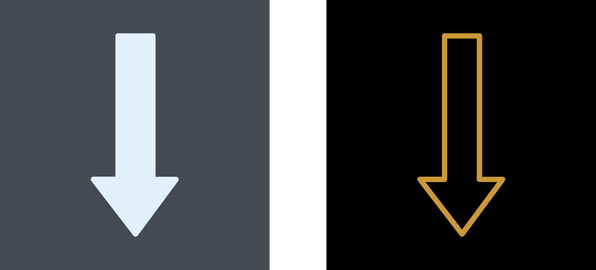 Arrow Down Icon Design vector