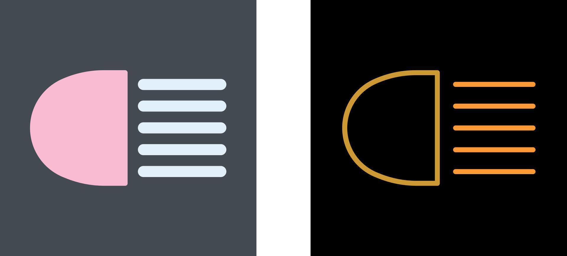Headlight Icon Design vector