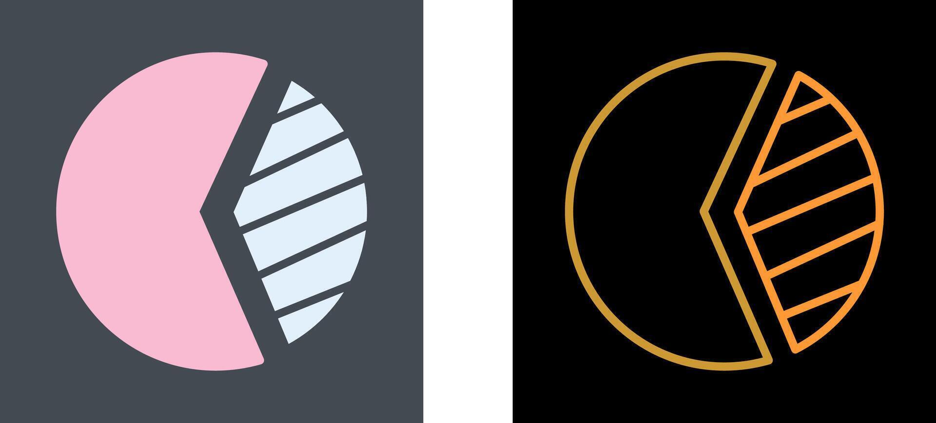 Pie Chart Icon Design vector