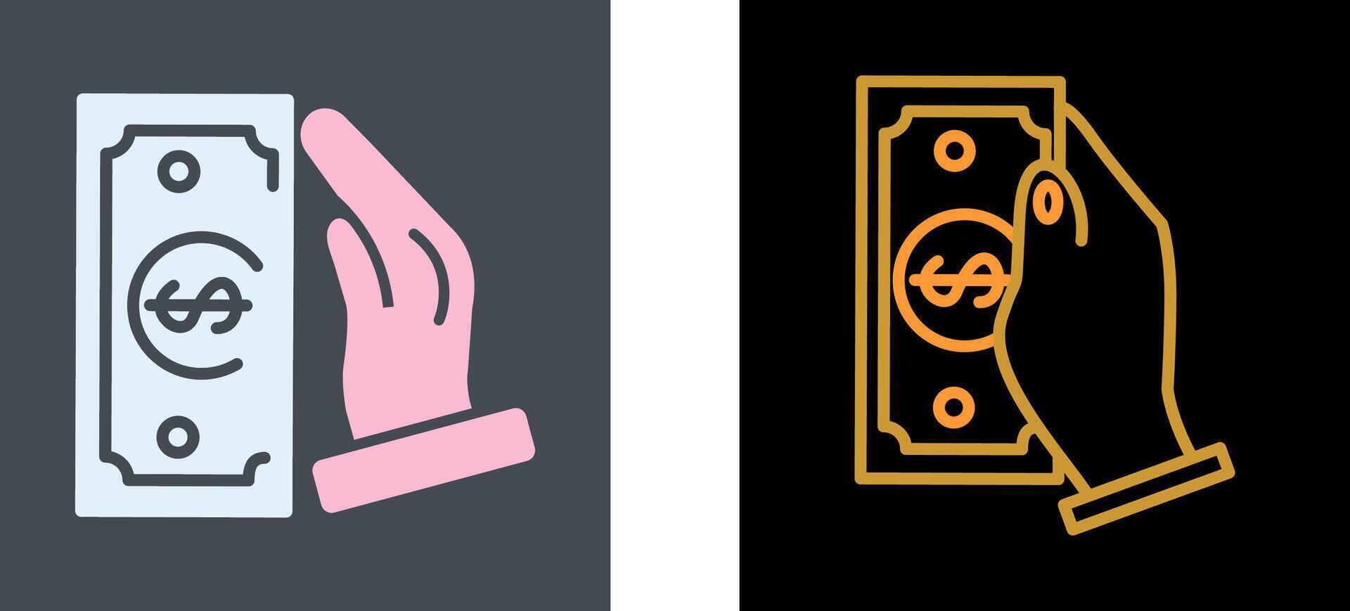 Cash Receiving Icon Design vector